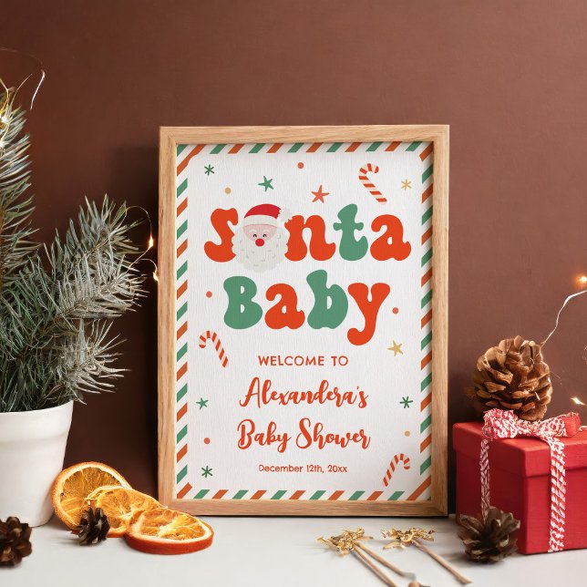 Póster Bienvenidos a Santa Bebé Baby Shower (Subido por el creador)