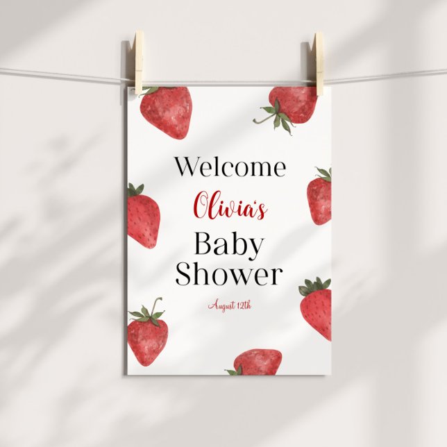 Póster Bienvenidos a Strawberry Baby Shower (Subido por el creador)