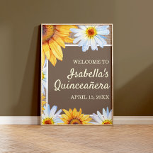 Bienvenidos a Sunflowers White Daisy Burlap Quince