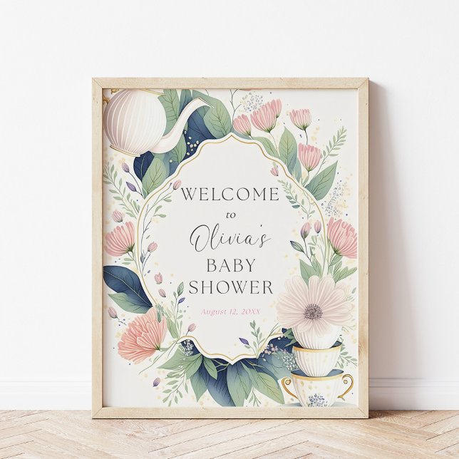 Póster Bienvenidos a Tea Baby Shower Wildflower (Subido por el creador)