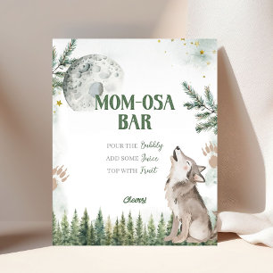 Póster Bienvenidos a The Pack Forest Wolf Momosa Bar Post