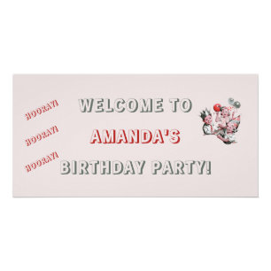 Póster Bienvenidos a Vintage 50's Children's Birthday Hoo