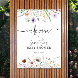 Póster Bienvenidos a Wildflower Baby Shower