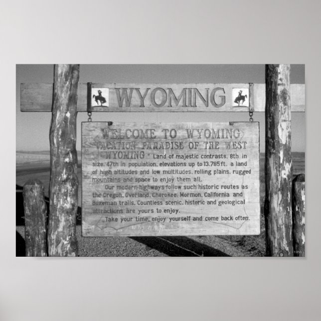 Póster Bienvenidos a Wyoming 1959 (Frente)