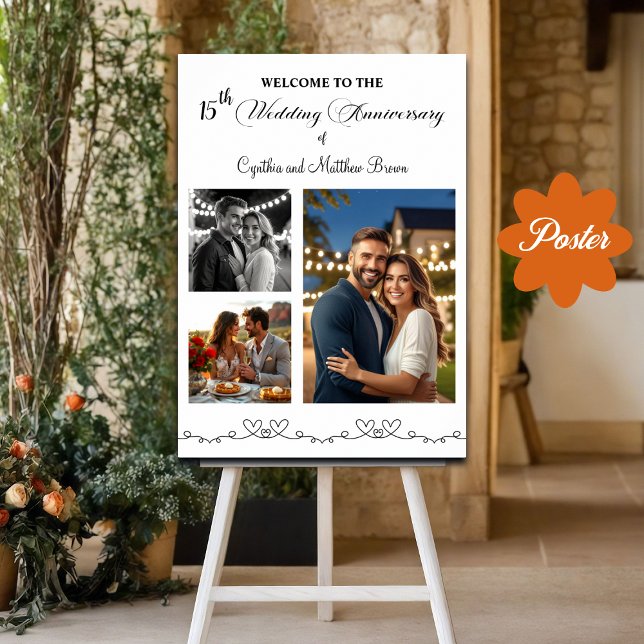 Póster Bienvenidos al 15º aniversario del Boda personaliz (Subido por el creador)