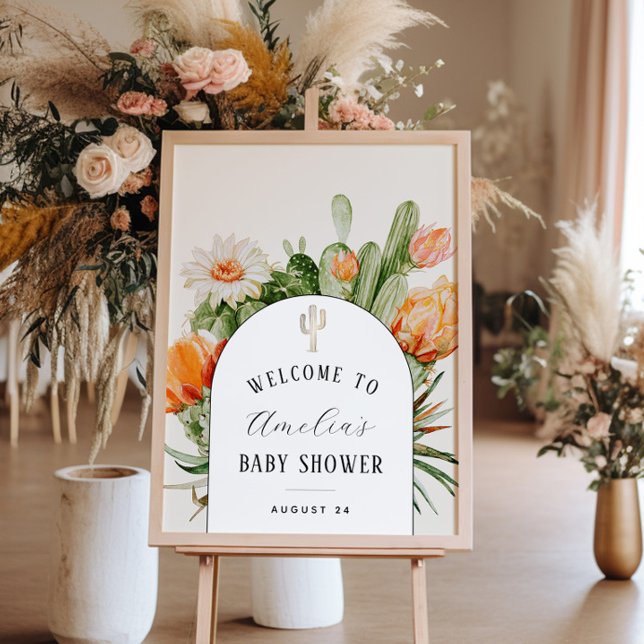 Póster Bienvenidos al Baby Shower Boho Cactus Arch (Subido por el creador)
