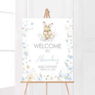 Póster Bienvenidos al Baby Shower de Blue Rabbit Somebunn