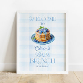 Póster Bienvenidos al Baby Shower de Blueberry Baby Brunc