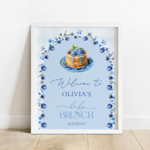 Póster Bienvenidos al Baby Shower de Blueberry Pancake Ba