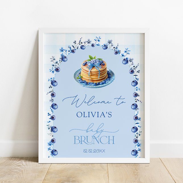 Póster Bienvenidos al Baby Shower de Blueberry Pancake Ba (Subido por el creador)