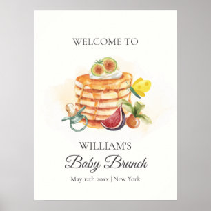 Póster Bienvenidos al Baby Shower de Fruit Pancake Pacifi