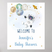 Bienvenidos al Baby Shower del Astronauta Blue Gol