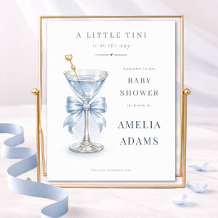 Póster Bienvenidos al Baby Shower del pequeño Tini One Bl