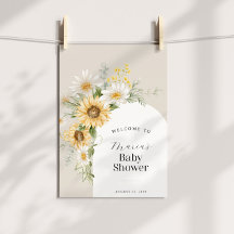 Bienvenidos al Baby Shower Sunflower and Daisy