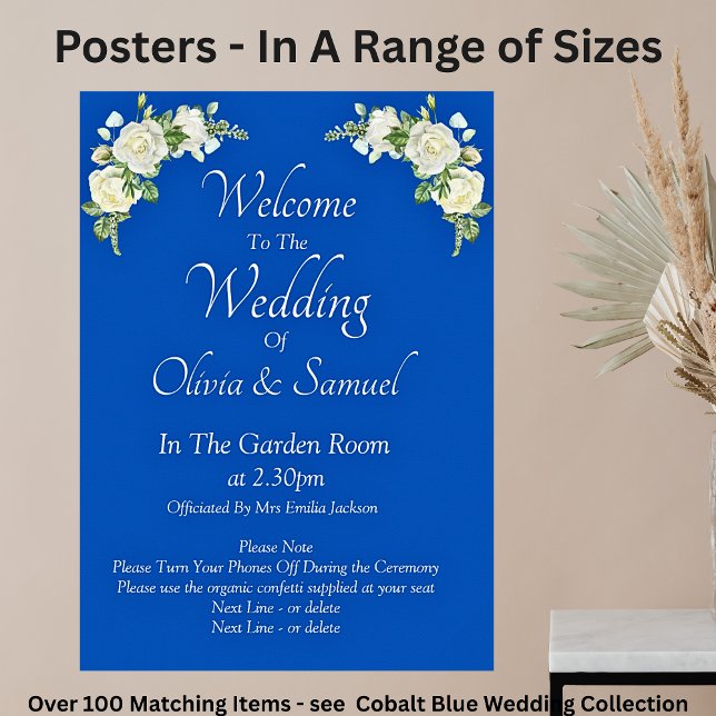 Póster Bienvenidos al Boda Cobalt Blue (Subido por el creador)