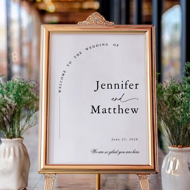 Póster Bienvenidos al Boho Arch Simple Boda (Subido por el creador)