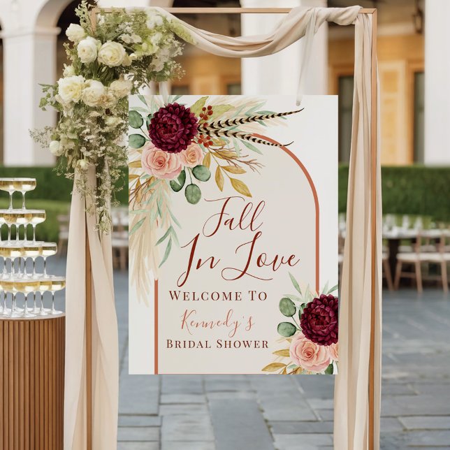 Póster Bienvenidos al Bridal Shower Floral de Pampas para (Subido por el creador)