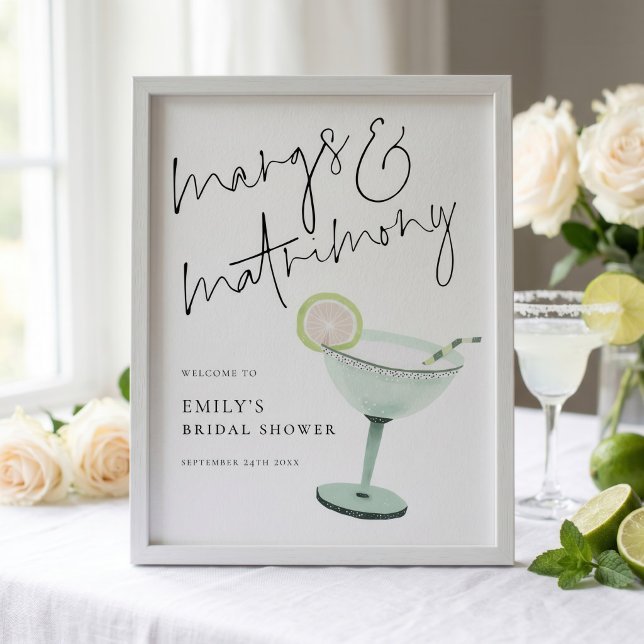 Póster Bienvenidos al cóctel de Margs Matrimony para la d (Subido por el creador)