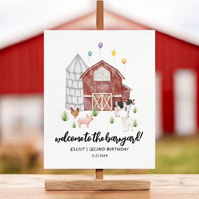 Póster Bienvenidos al cumpleaños de Farmyard Granja Anima (Subido por el creador)