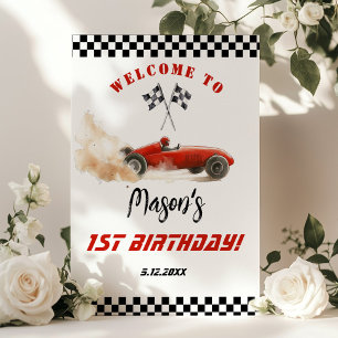 Póster Bienvenidos al cumpleaños de los niños de la Carre