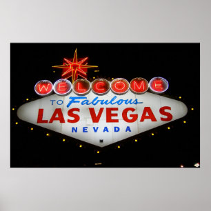 Póster Bienvenidos al fabuloso Poster de Las Vegas