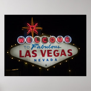 Póster Bienvenidos al fabuloso Poster de Las Vegas Nevada