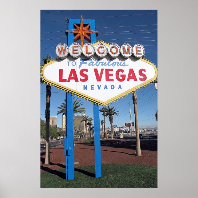 Póster Bienvenidos al fabuloso Poster de Las Vegas Nevada (Frente)