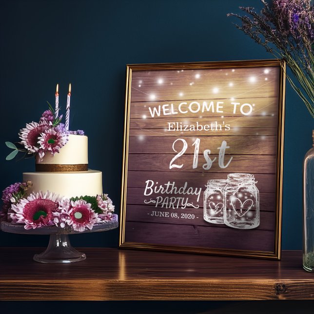 Póster Bienvenidos al feliz cumpleaños Fiesta Wood Mason  (Subido por el creador)