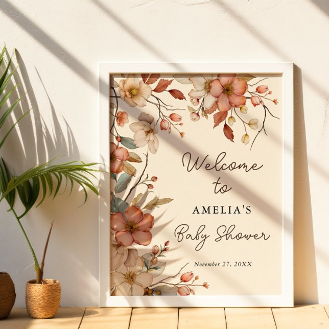 Póster Bienvenidos al Floral Boho Wildflower Ivory Baby S (Subido por el creador)