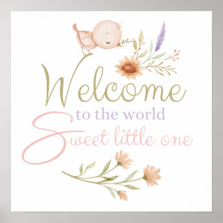 Póster Bienvenidos Al Mundo Dulce Pequeño Poster