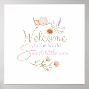 Póster Bienvenidos Al Mundo Dulce Pequeño Poster