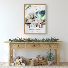 Póster Bienvenidos al mundo | Woodland Aurora Nursery