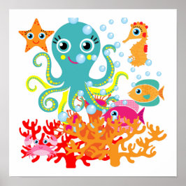 Póster Bienvenidos al océano