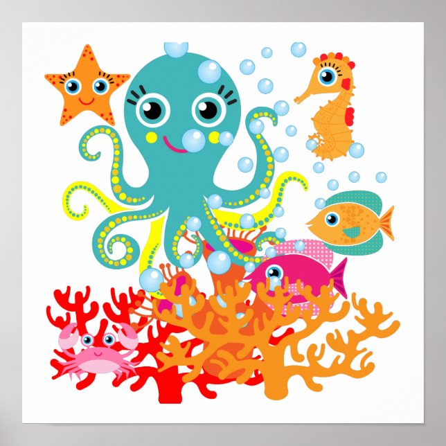 Póster Bienvenidos al océano (Frente)