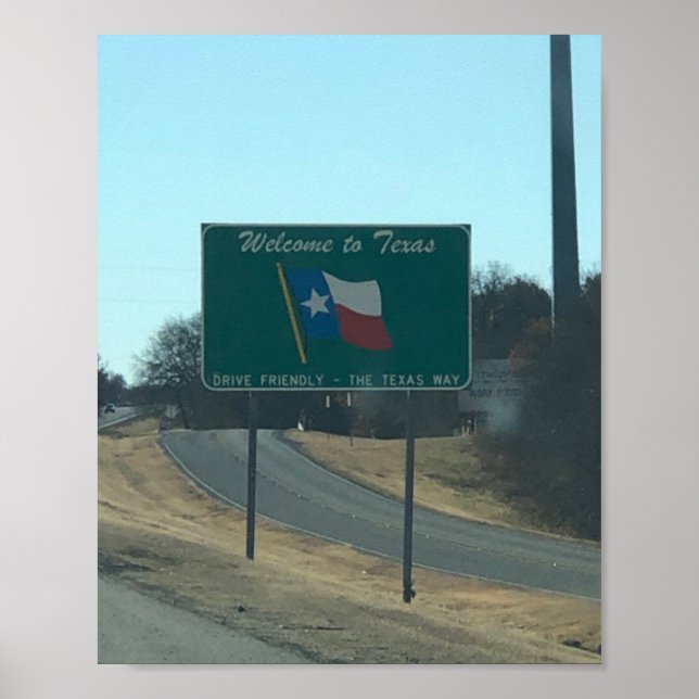Póster Bienvenidos al Poster de Texas (Frente)