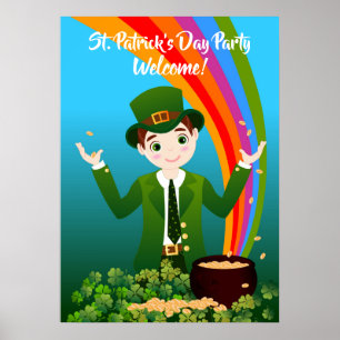 Póster Bienvenidos al Poster del Fiesta infantil de St. P
