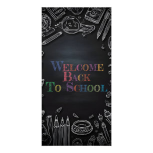 Póster Bienvenidos de nuevo a la escuela – Nuevo año esco