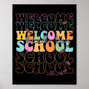 Póster Bienvenidos de vuelta a la escuela 2025 Maestros E