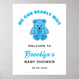 Póster Bienvenidos Podemos Esperar A Que Teddy Bear Baby