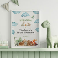 Bienvenidos pronto a Baby Shower a Dinosaur Hatchi