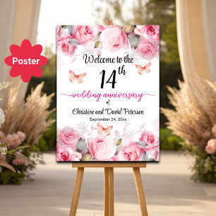 Póster Bienvenidos Rosas de Rubor, 14° Aniversario del Bo