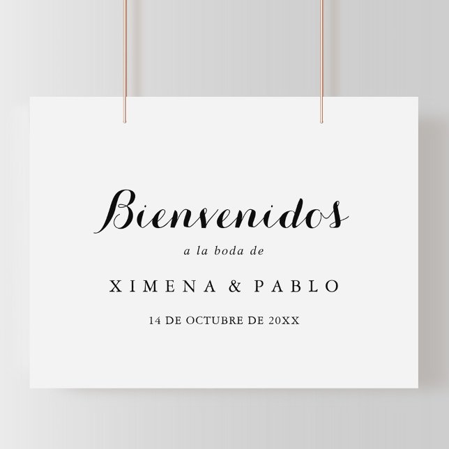 Póster Bienvenidos Rótulo Boda español (Subido por el creador)