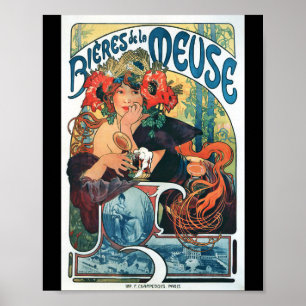 Póster Bieres de la Meuse, Mucha