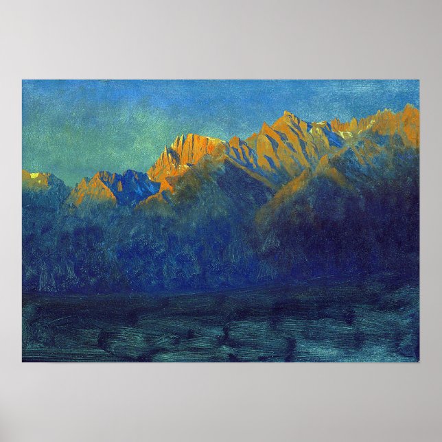 Póster Bierstadt - Amanecer En Las Sierras 1872 (Frente)