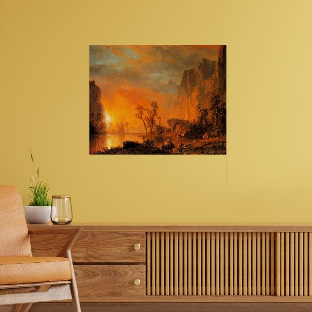Póster Bierstadt - Atardecer en las Rocosas, (Salón 2)