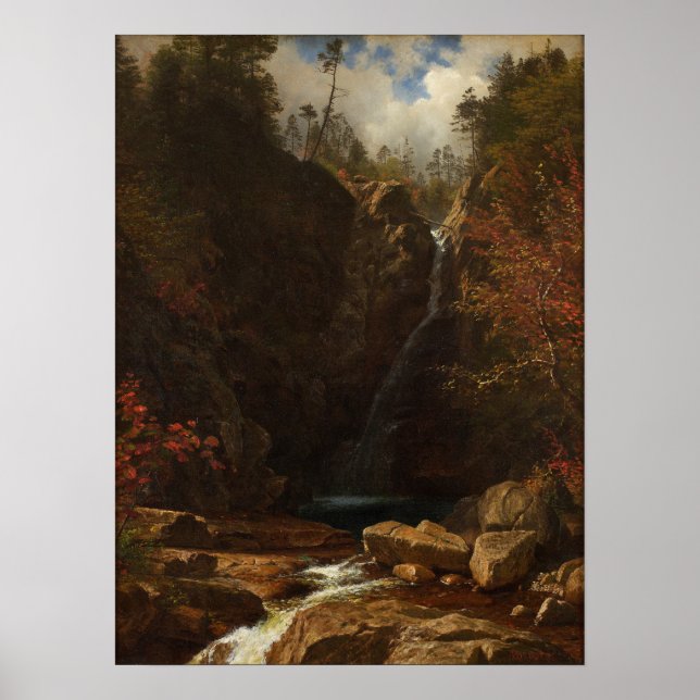 Póster Bierstadt - Cataratas de Glen Ellis (Frente)