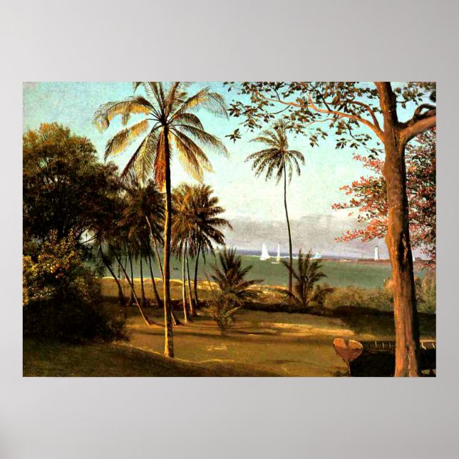 Póster Bierstadt - Escena de Florida (Frente)