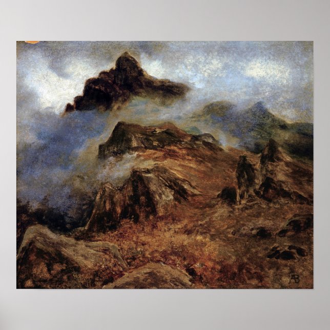 Póster Bierstadt - Estudio de las Montañas Rocosas (Frente)