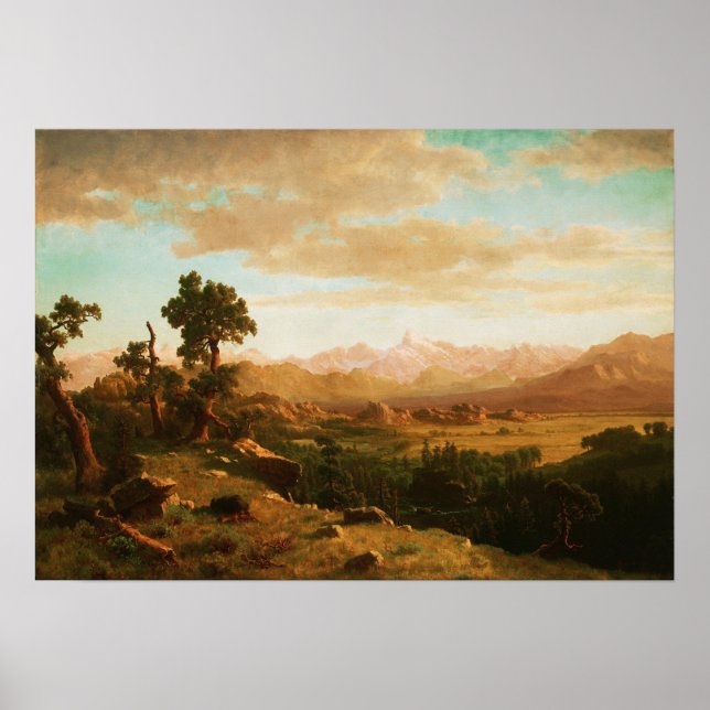 Póster Bierstadt - País del río Wind (Frente)