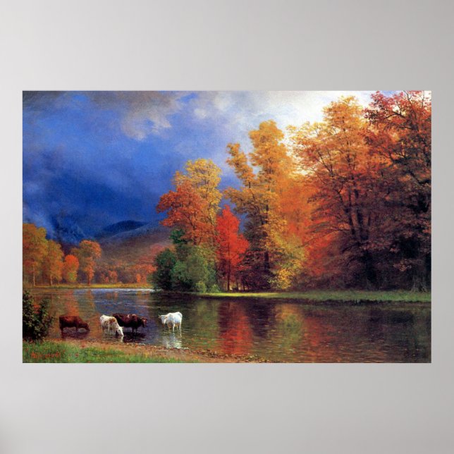 Póster Bierstadt Sobre La Pintura De Saco (Frente)